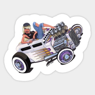 Hot Rod Pin Up Show Car Sticker